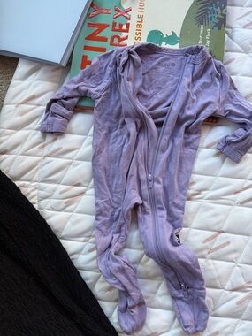 Kyte Baby Lavender Baby Footed Zipper One-Piece